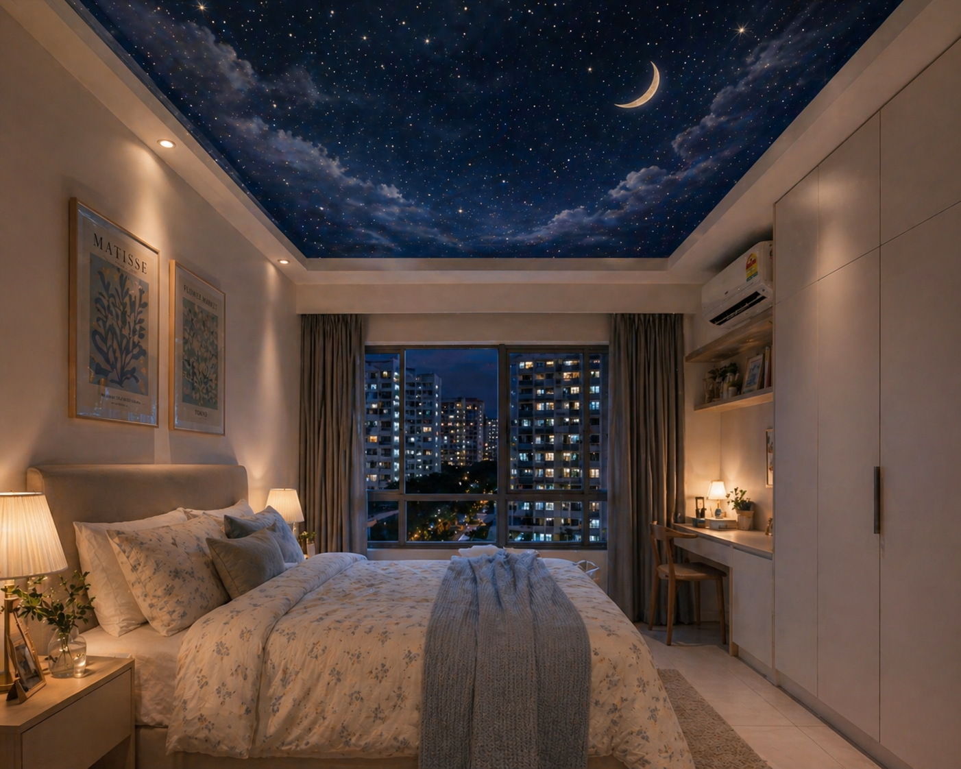 Cozy night sky bedroom in the city.png